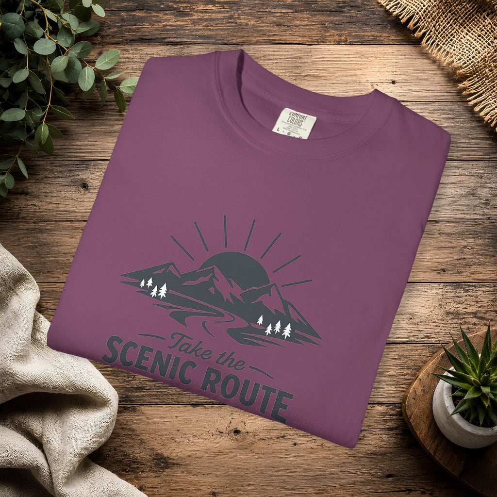 Scenic Route T‑Shirt — Take the Scenic Route Mountain Adventure Tee