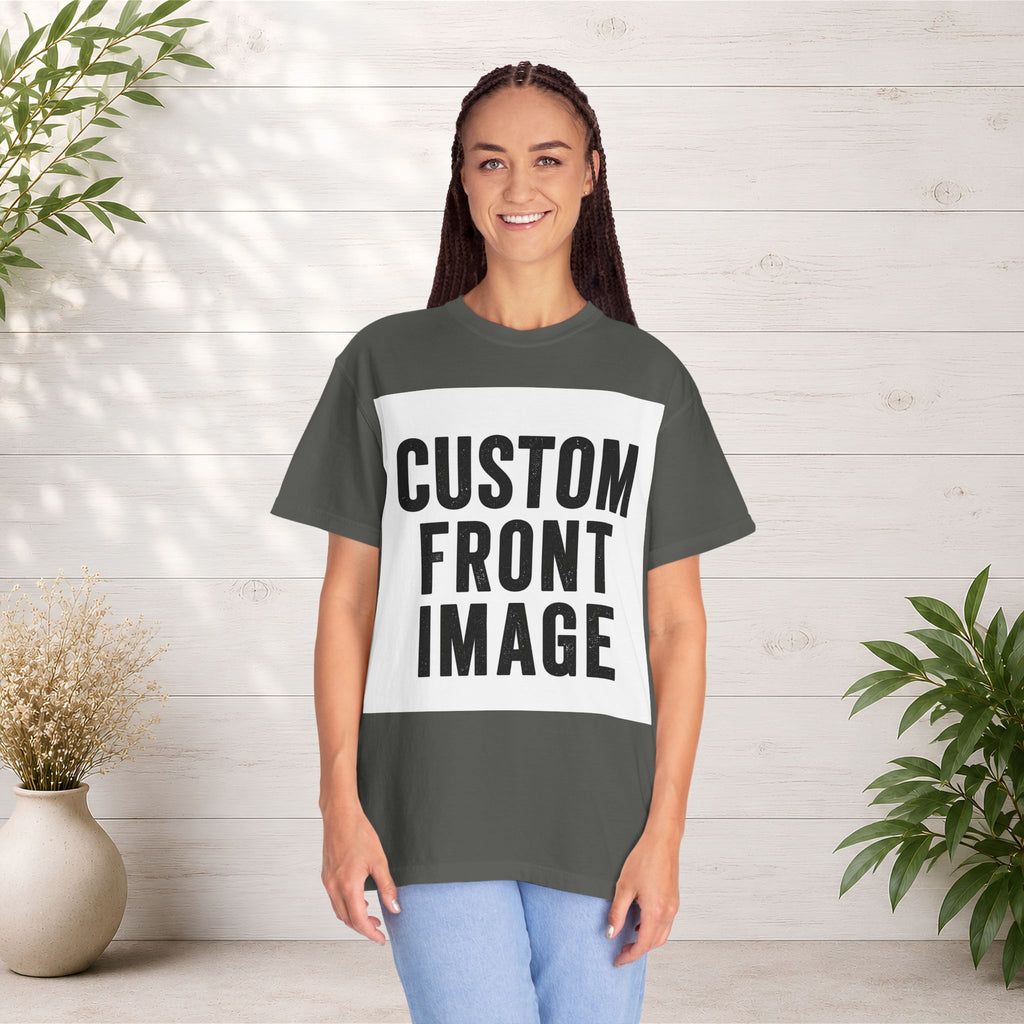 Custom Square Image Front T-Shirt - Add Your Own Image
