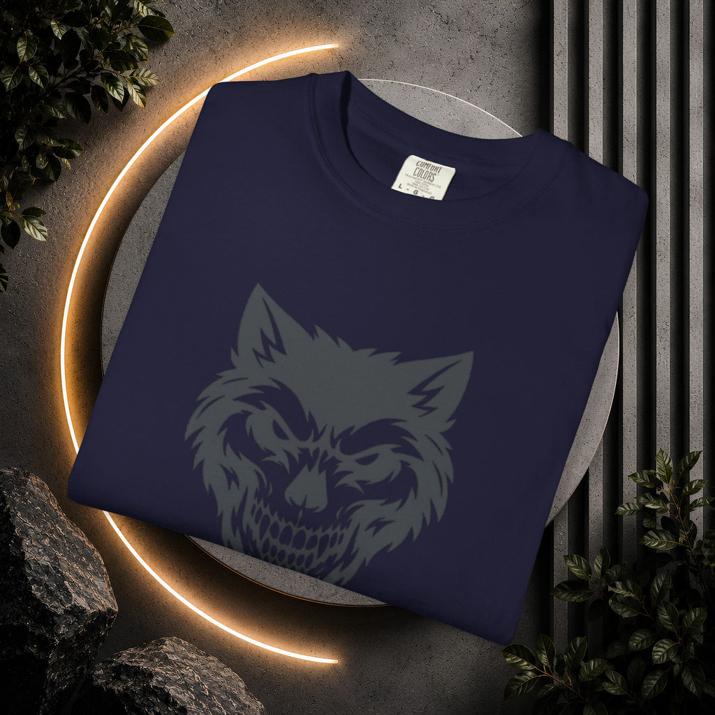 Wolf Skull Graphic T-Shirt — Edgy Horror Animal Tee