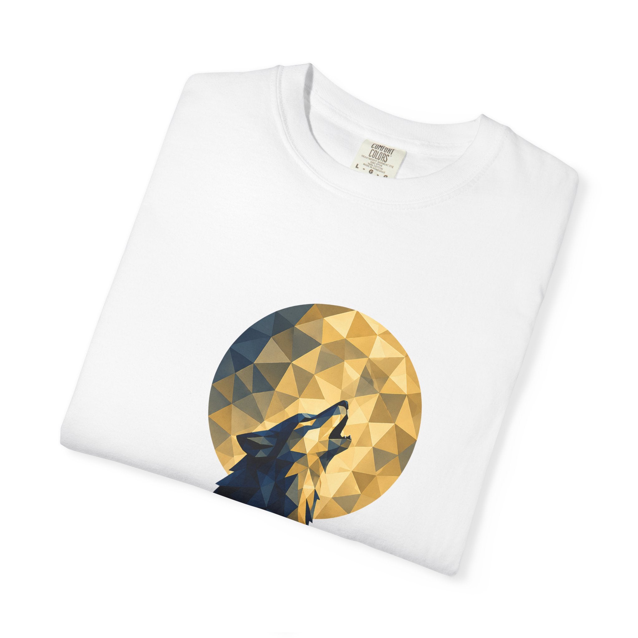 Geometric Howling Wolf T-Shirt | Moon Silhouette