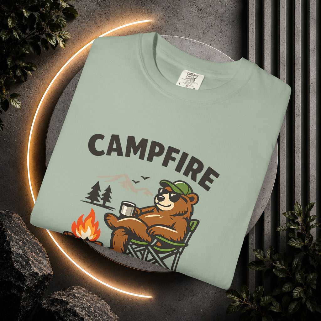 Campfire Supervisor T-Shirt — Funny Bear Camping Tee