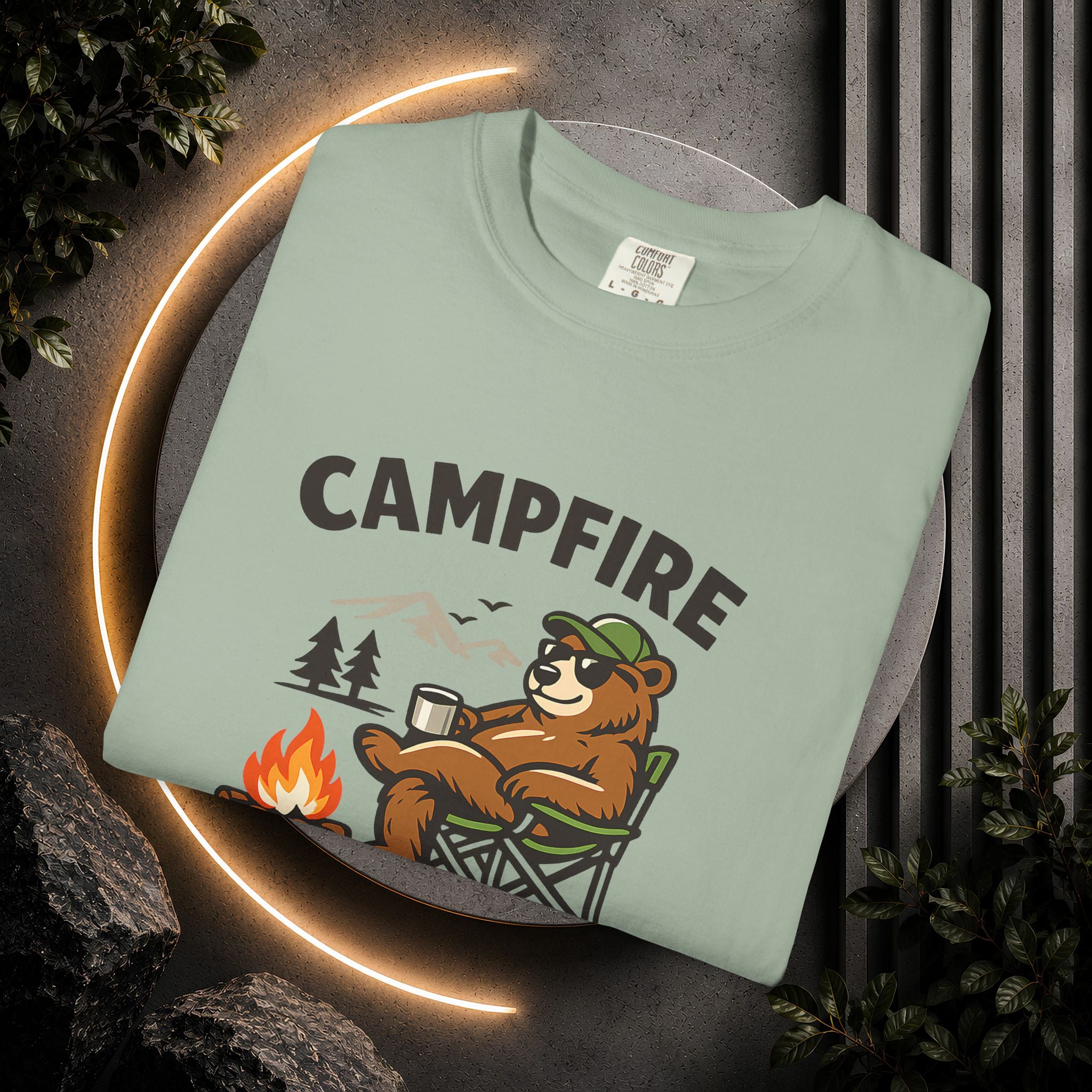 Campfire Supervisor T-Shirt — Funny Bear Camping Tee