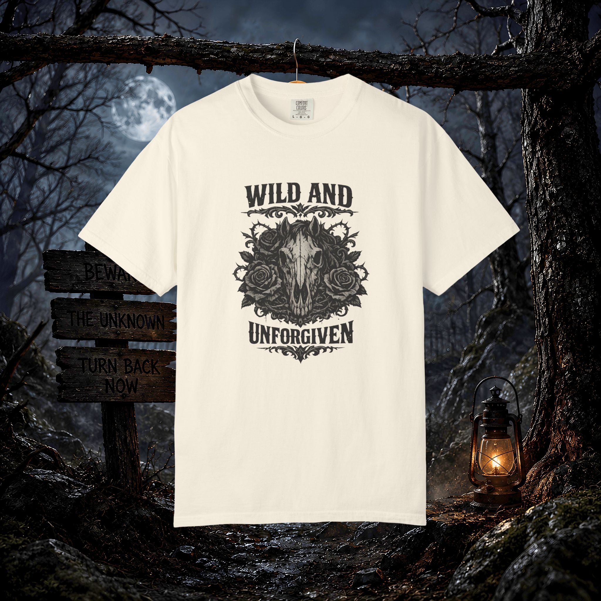 Wild and Unforgiven Skull Tee – Horse Rider Graphic T-Shirt