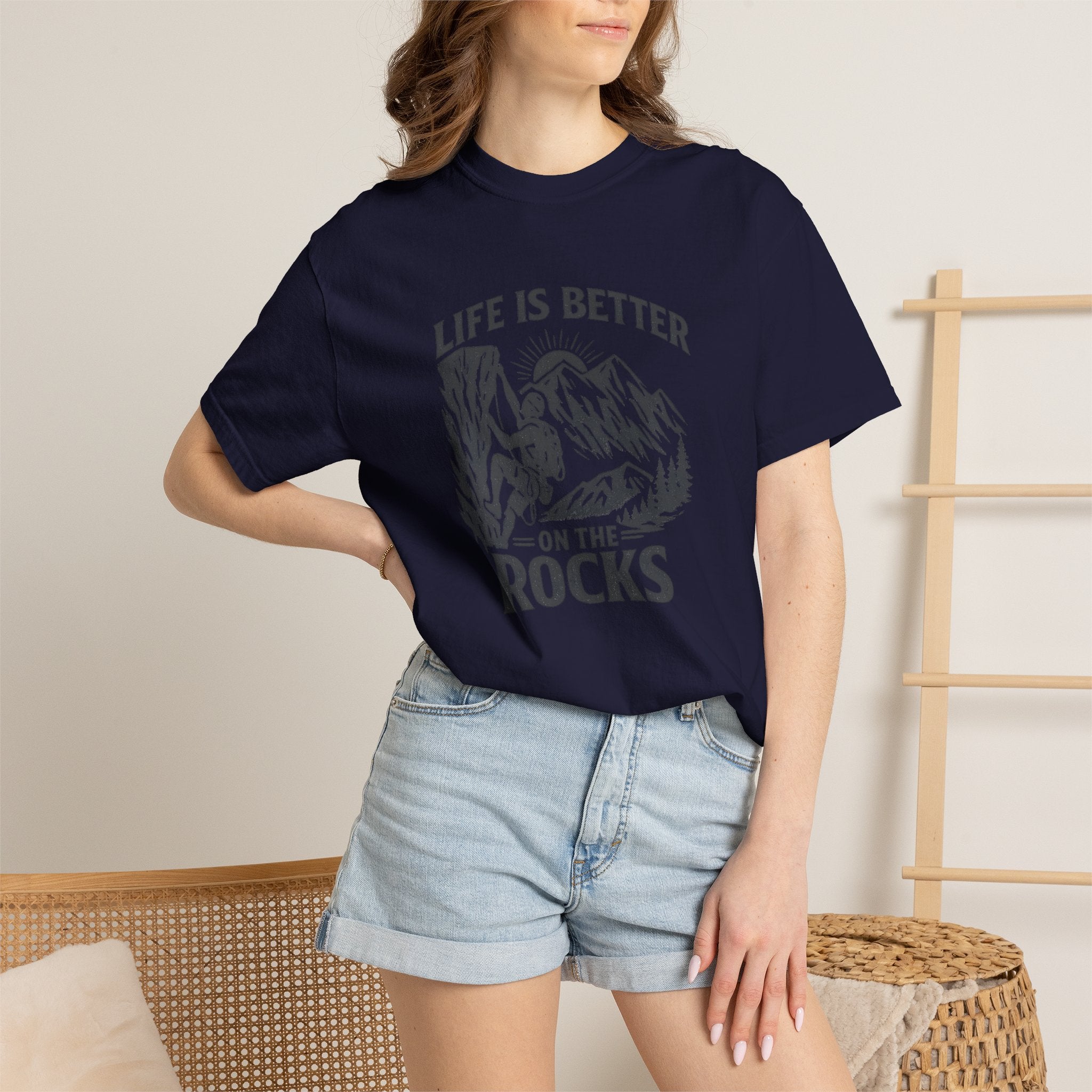 Life Is Better on the Rocks Mountain T-Shirt - Climbing Tee