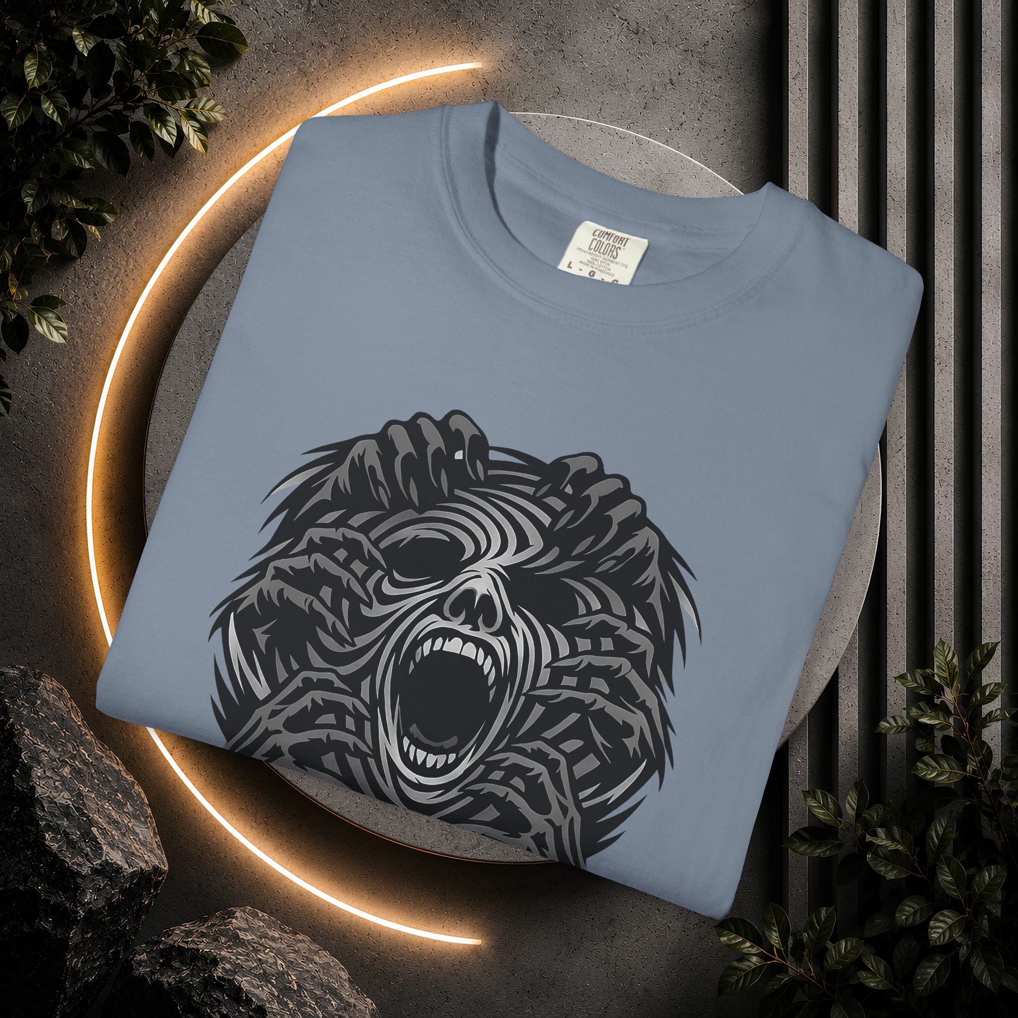 Shadow Hands Face Illusion T-Shirt
