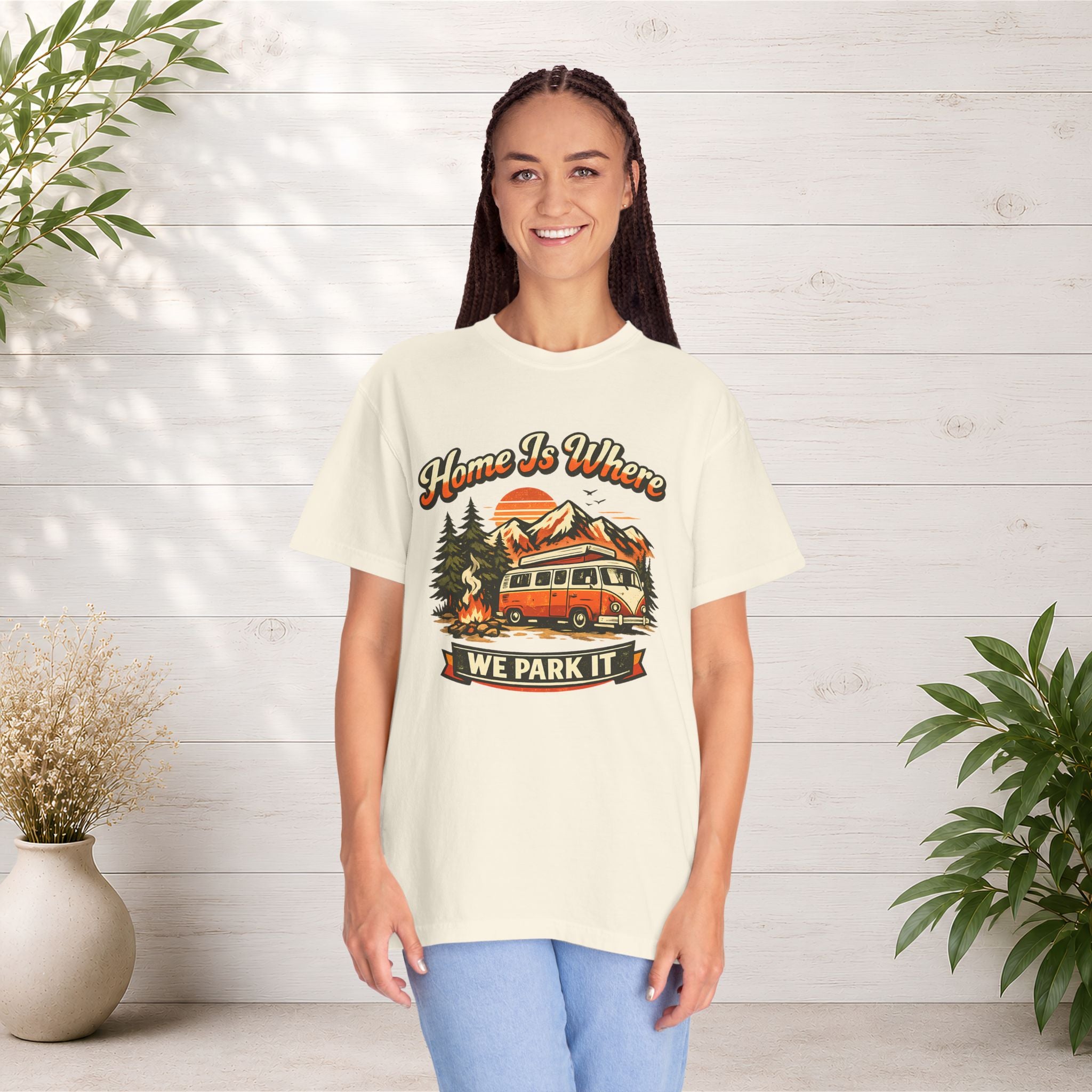 "Home Is Where We Park It" Camper Van Graphic Tee