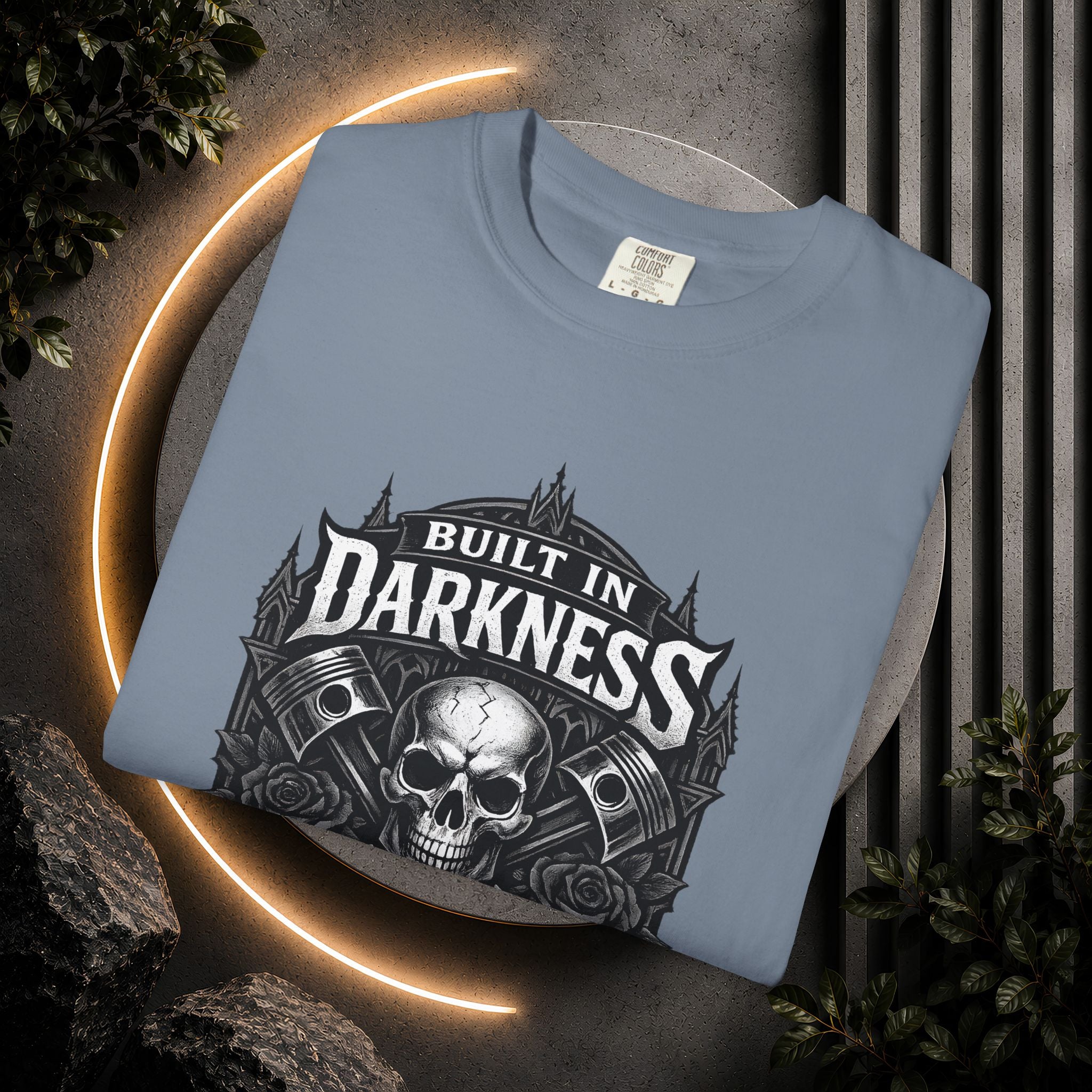 Built in Darkness Skull & Pistons T-Shirt