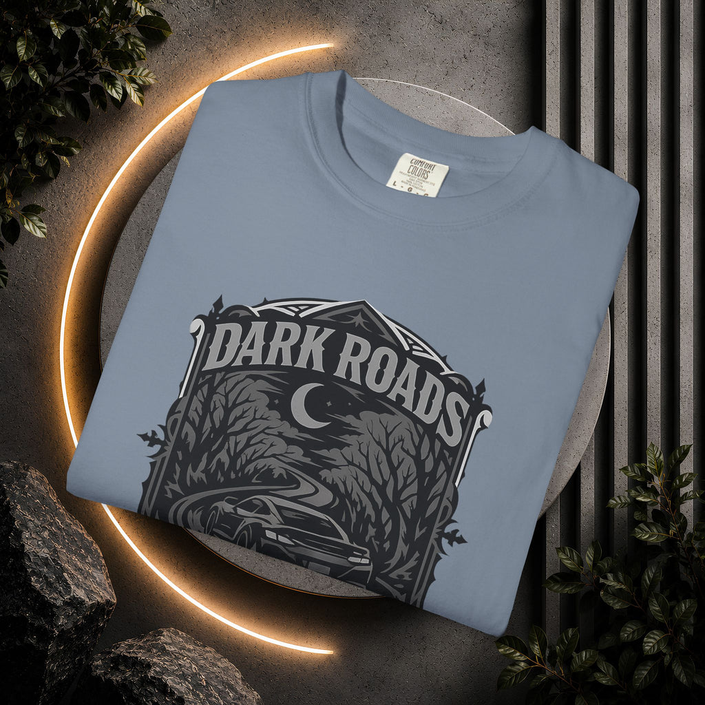 Dark Roads Call Me Home T-Shirt — Vintage Night Drive Graphic Tee