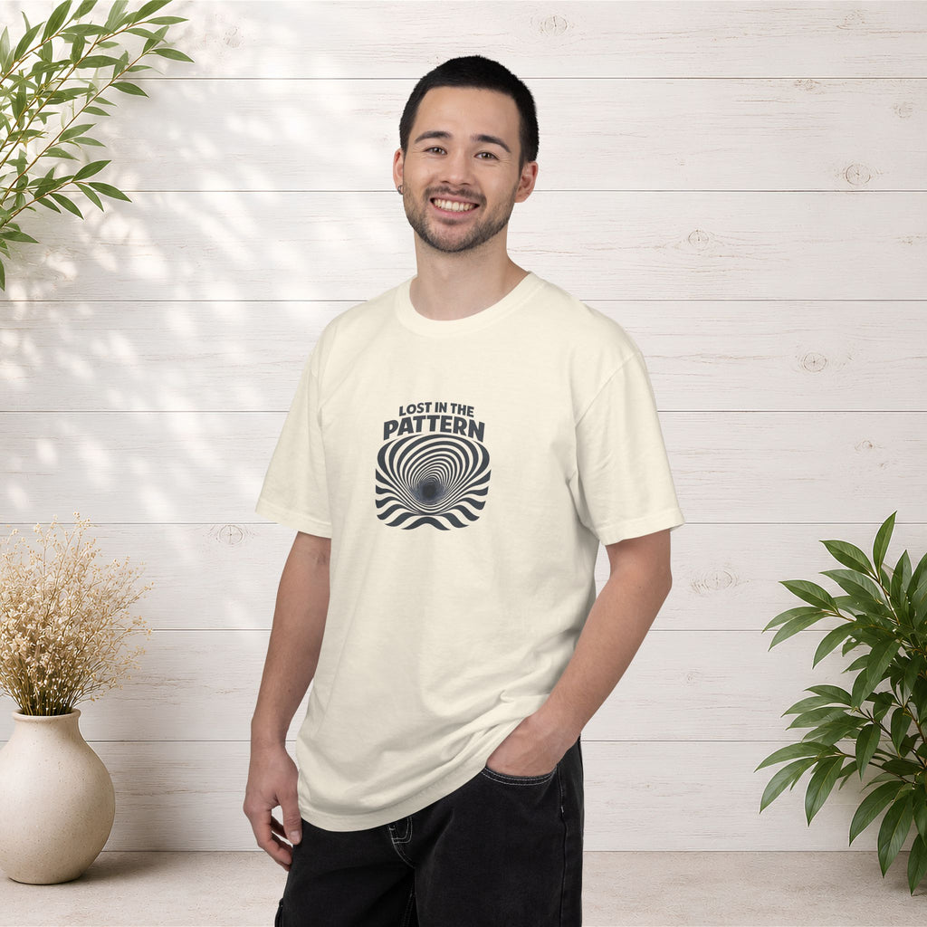 Lost in the Pattern T‑Shirt — Optical Illusion Graphic Tee