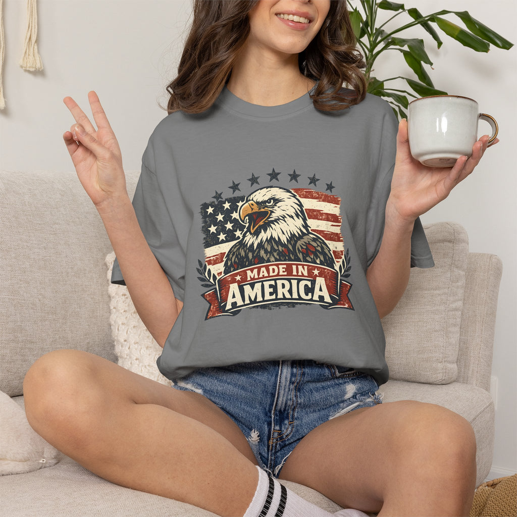 Made in America Eagle T-Shirt — Patriotic USA Flag Graphic Tee