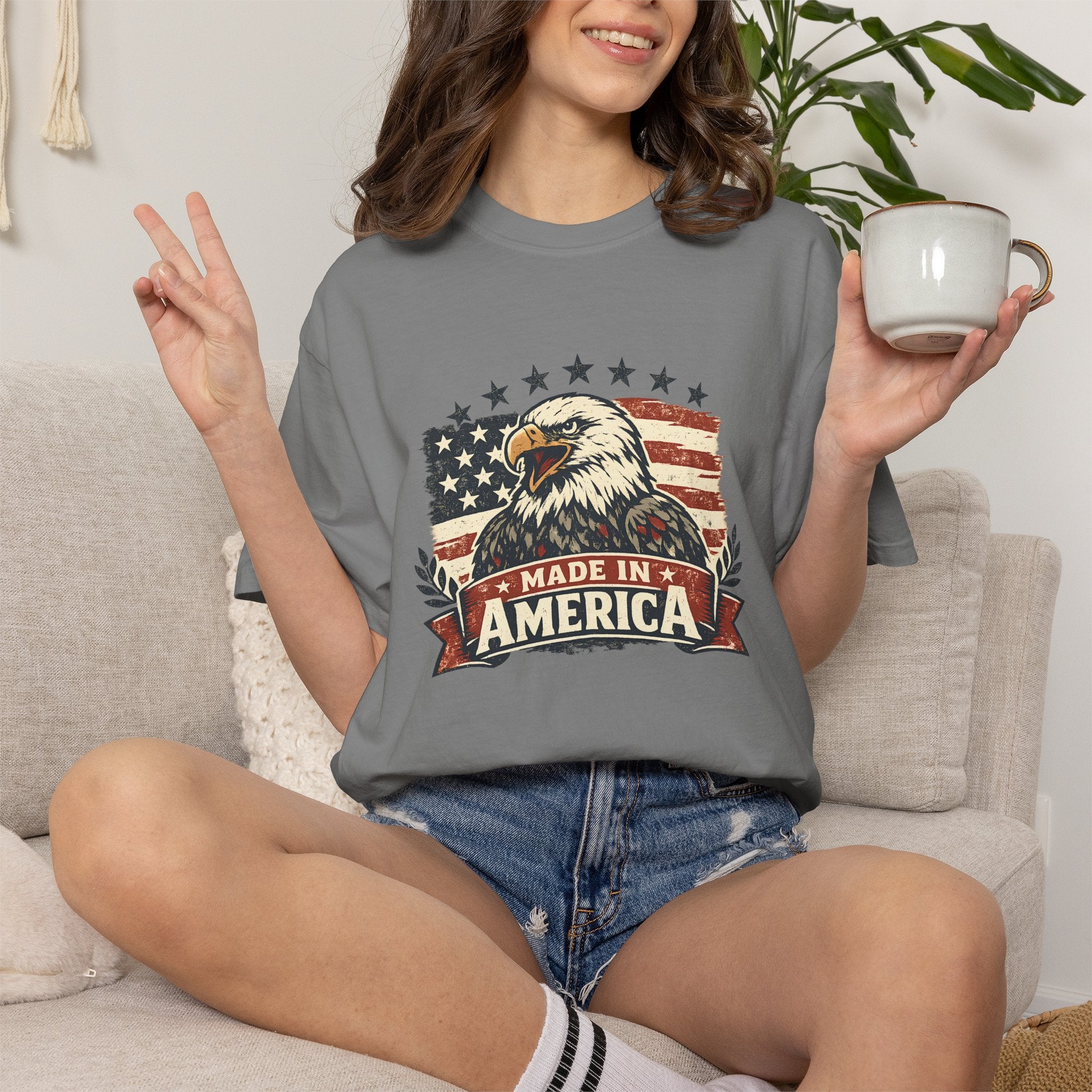 Made in America Eagle T-Shirt — Patriotic USA Flag Graphic Tee