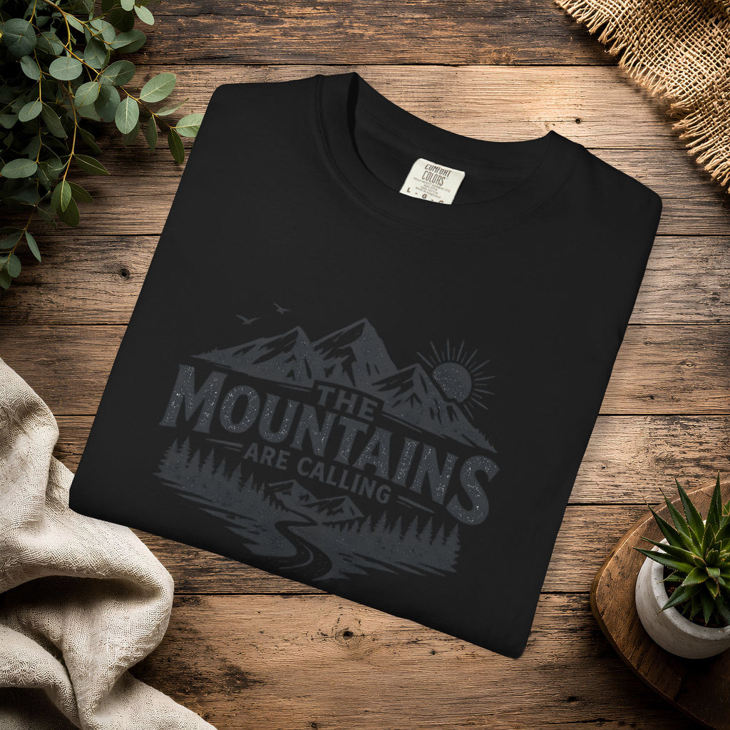Mountains Are Calling T-Shirt — Outdoor Adventure Graphic Tee