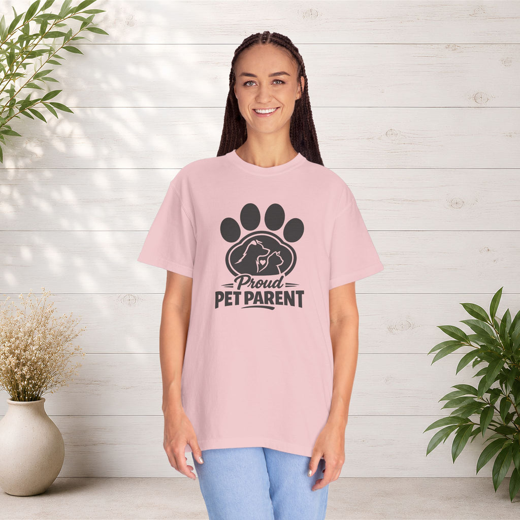 Proud Pet Parent T-Shirt — Paw Print Dog & Cat Shirt for Animal Lovers