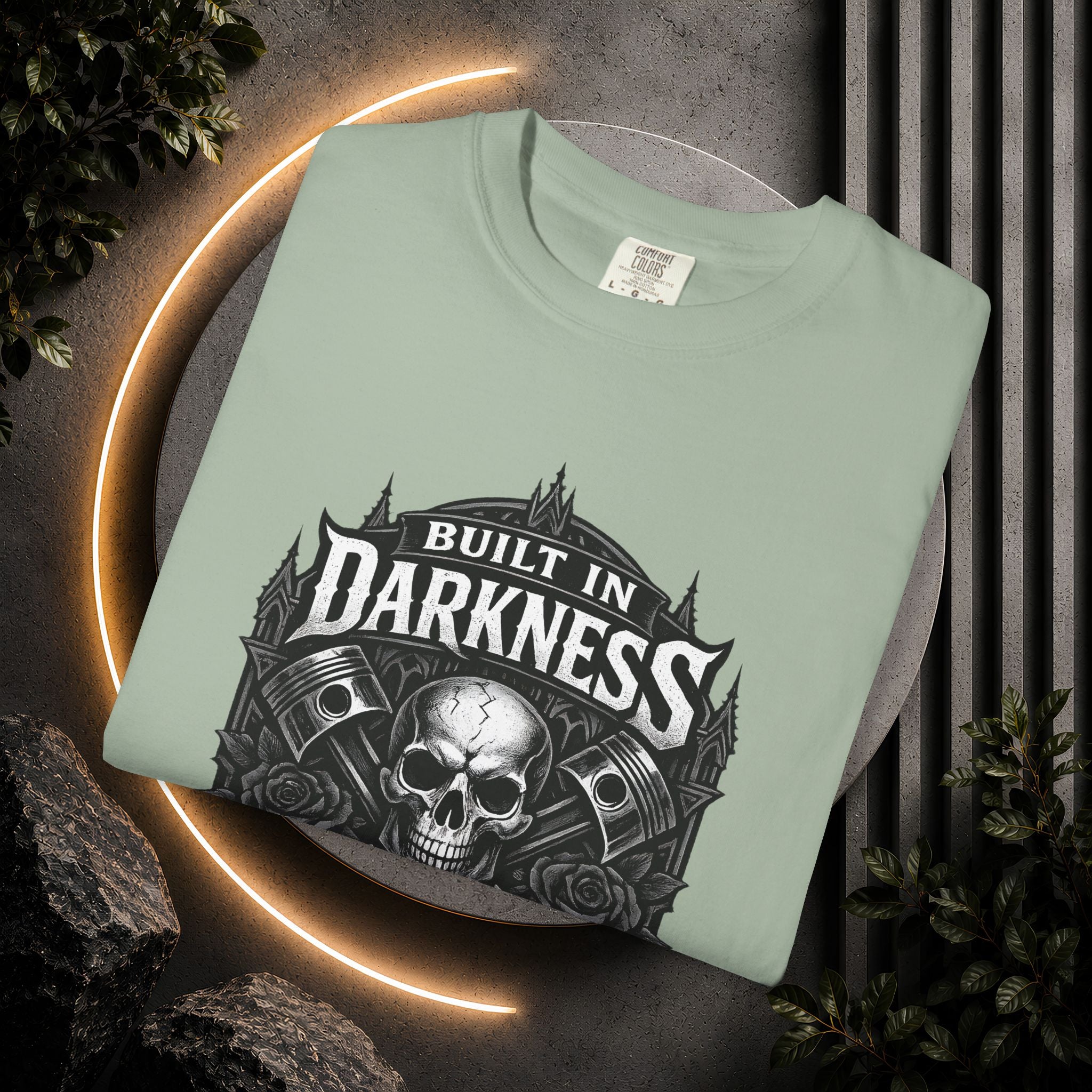 Built in Darkness Skull & Pistons T-Shirt