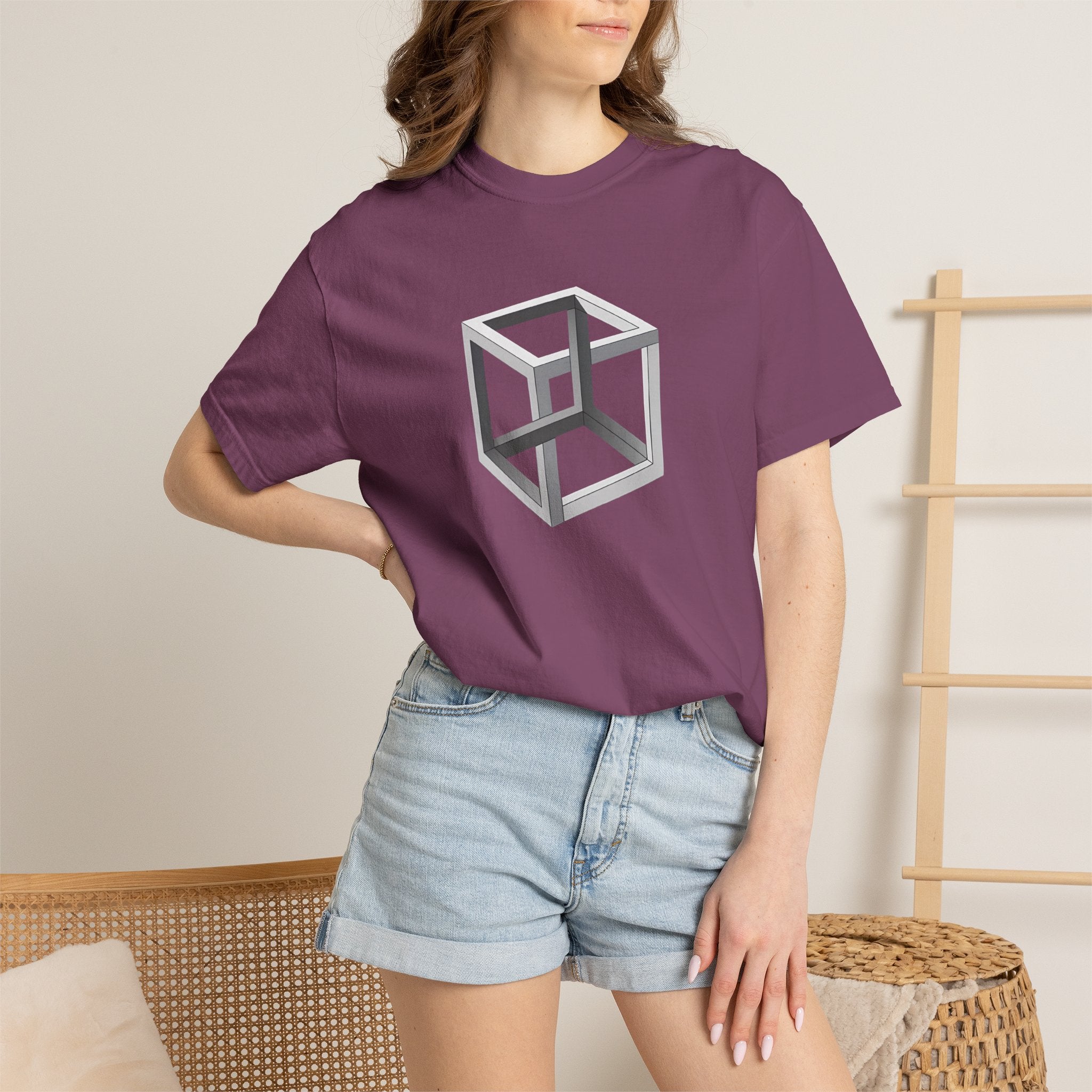 Optical Illusion Cube Depth T-Shirt