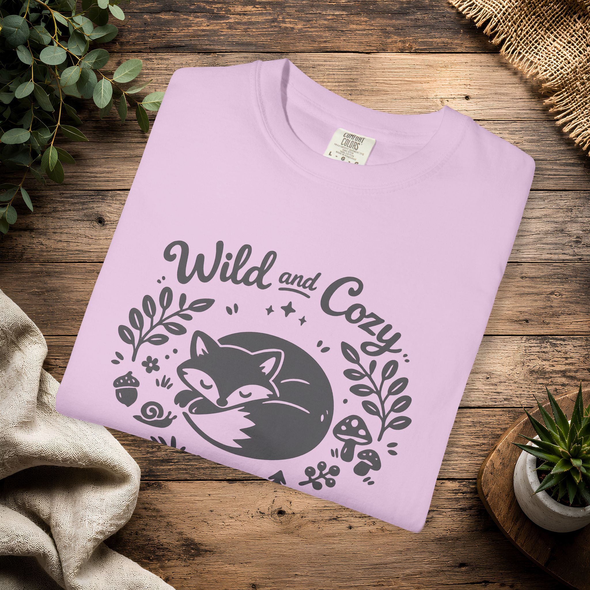 "Wild and Cozy" Fox Graphic T-Shirt