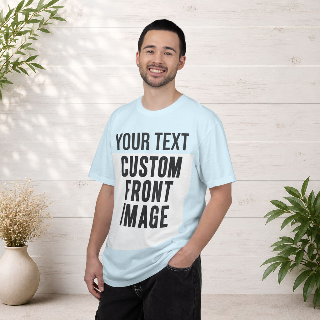 Custom Front Print T-Shirt — Personalized Text & Image Tee