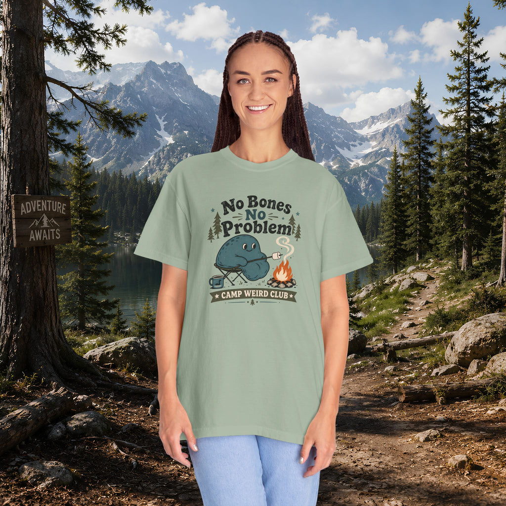 No Bones No Problem — Kinderhook Blob Campfire T-Shirt