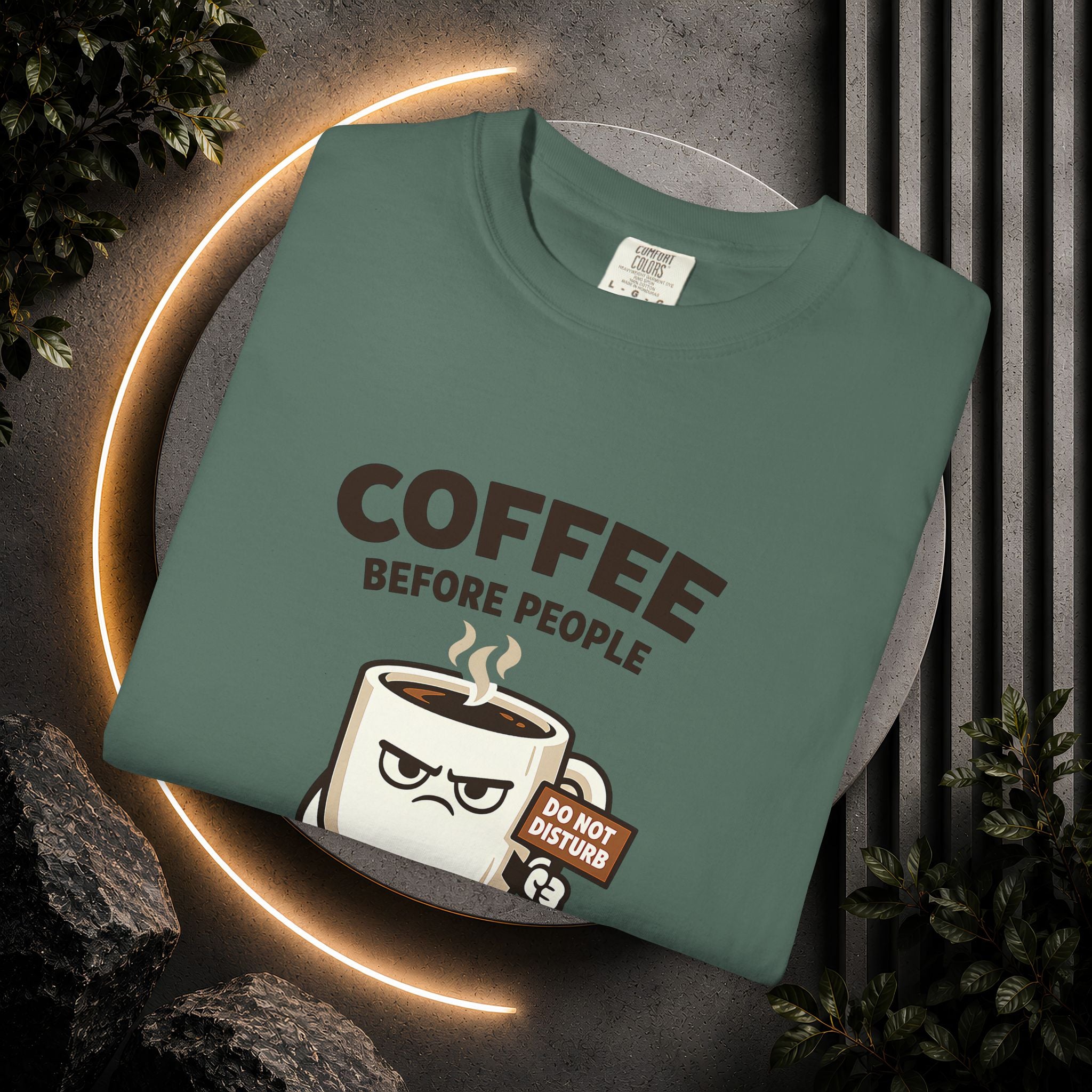 Coffee Before People T‑Shirt — Funny Morning Coffee Graphic Tee