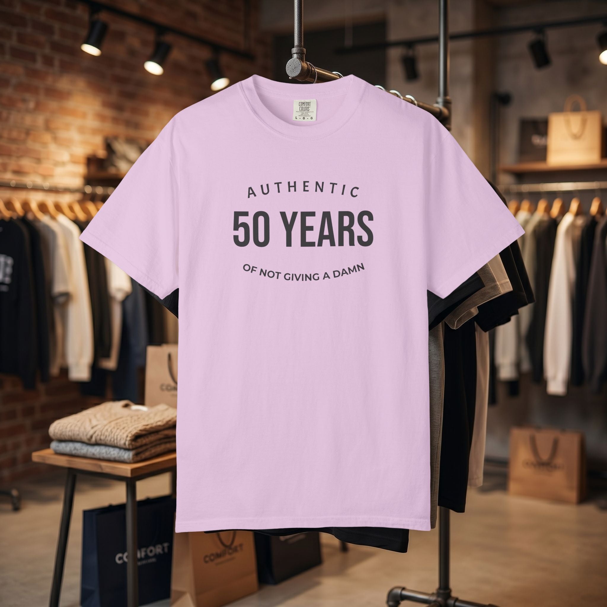 "Authentic" Custom Text "of Not Giving a Damn" T-Shirt