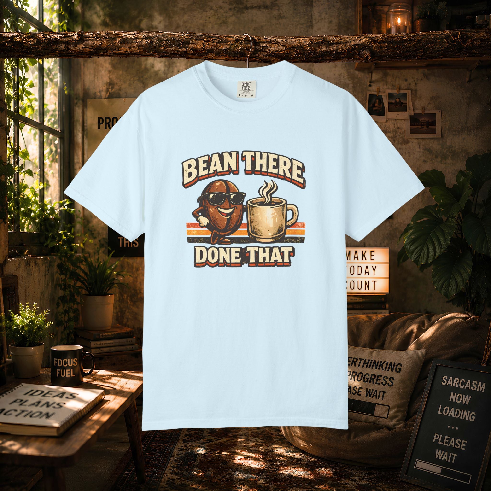 Coffee T-Shirt — "Bean There Done That" Retro Coffee Shirt