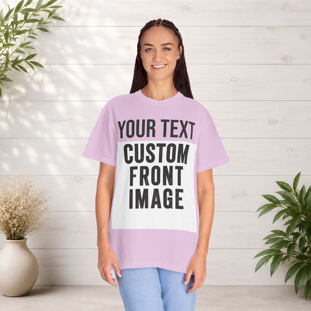 Custom Front Print T-Shirt — Personalized Text & Image Tee