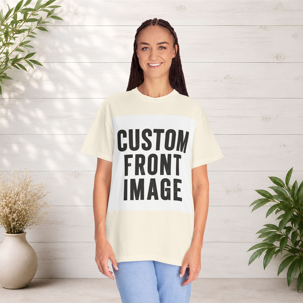Custom Square Image Front T-Shirt - Add Your Own Image