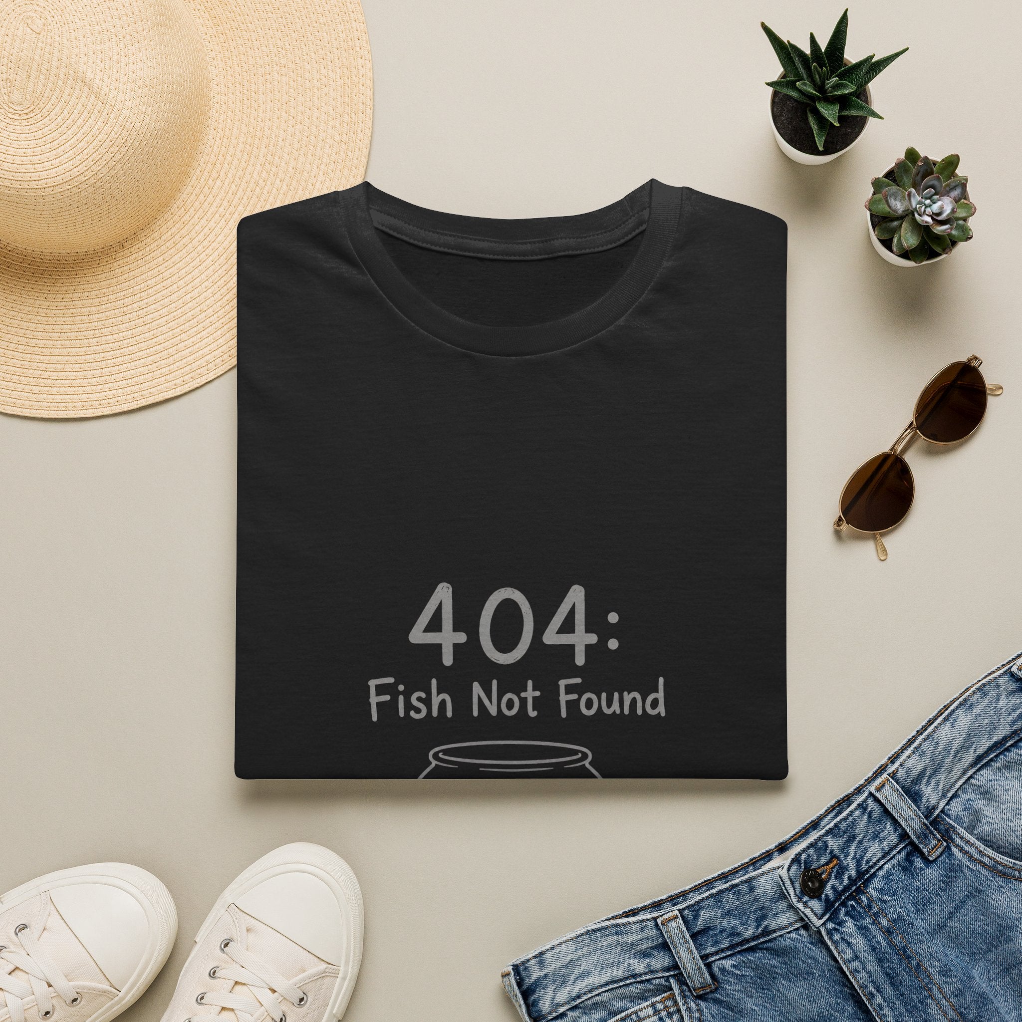 404 Fish Not Found T-Shirt | Funny Fish Bowl Graphic Tee