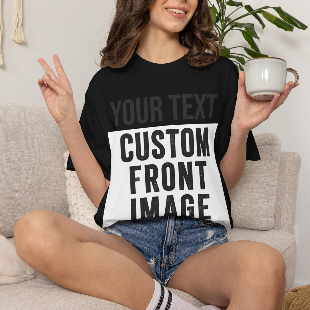 Custom Front Print T-Shirt — Personalized Text & Image Tee