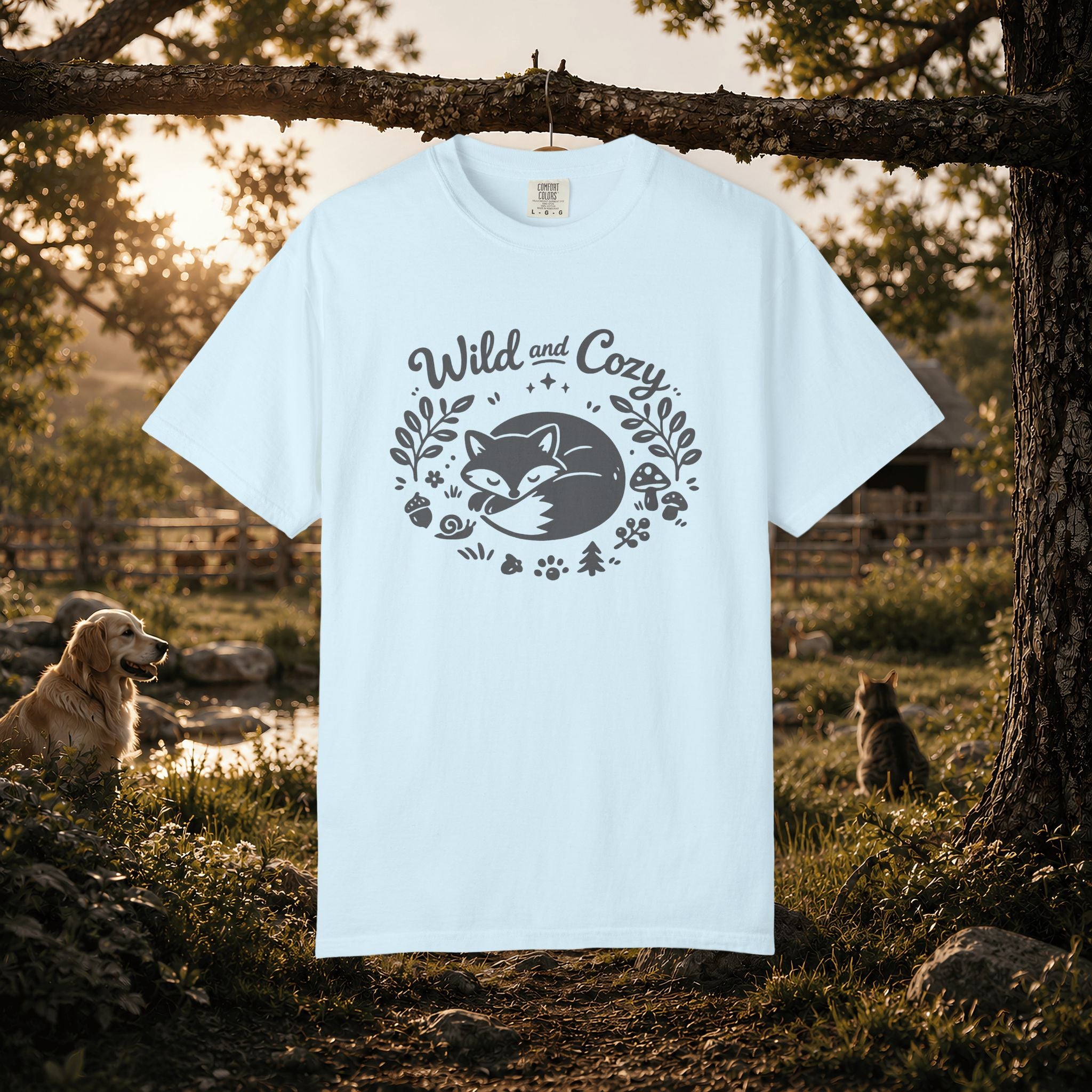 "Wild and Cozy" Fox Graphic T-Shirt