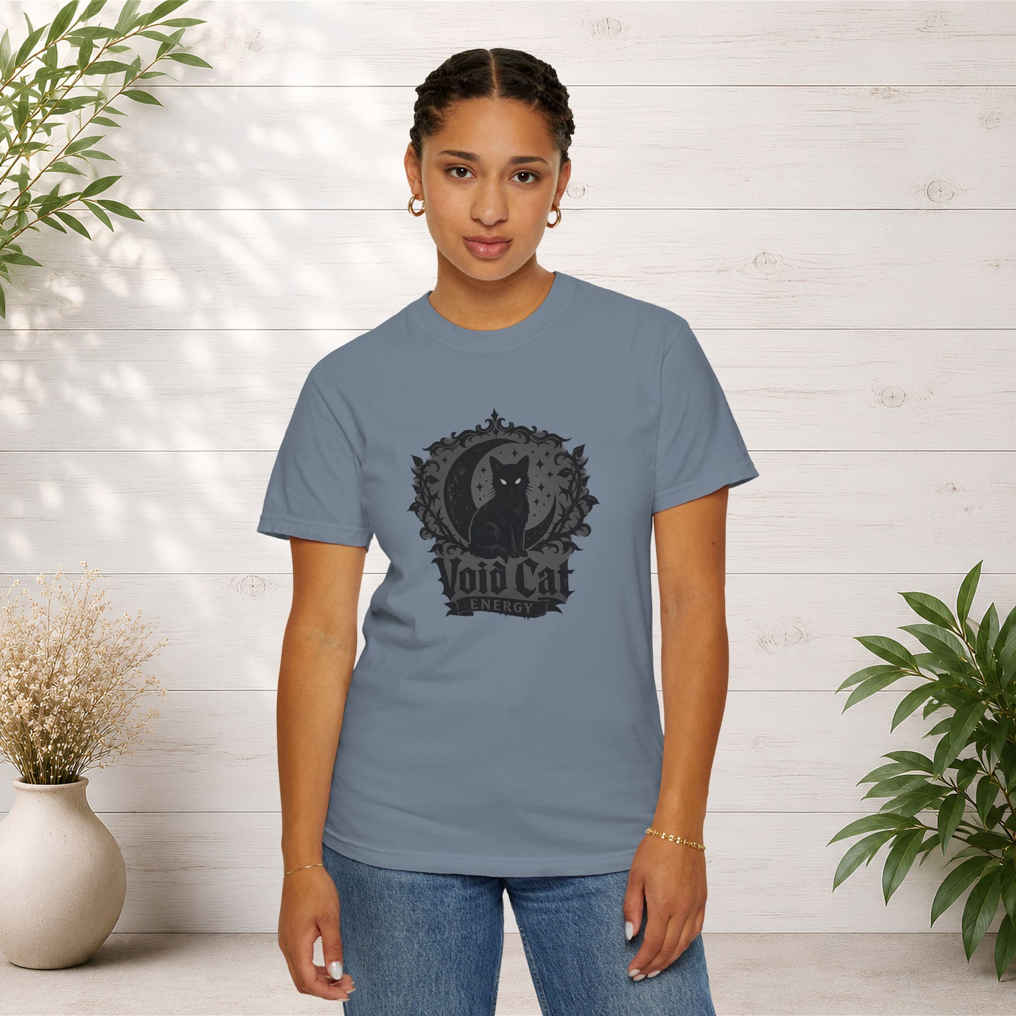 Void Cat T-Shirt — Gothic Black Cat Graphic Tee
