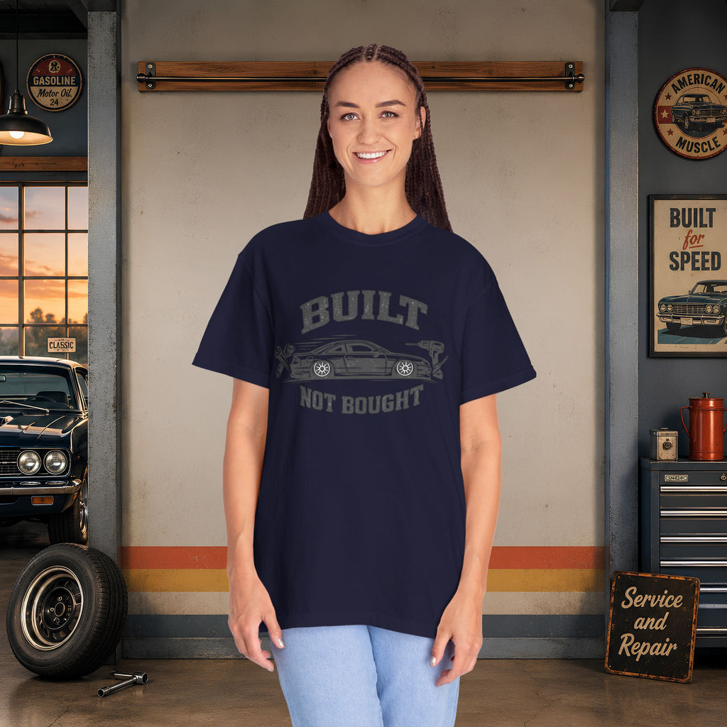Built Not Bought Car T-Shirt — Automotive Mechanic Tuner Tee