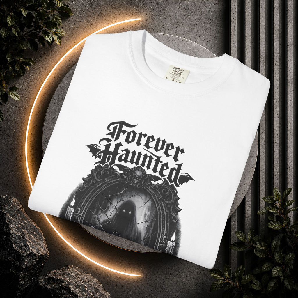 Forever Haunted T-Shirt — Gothic Ghost Graphic Tee