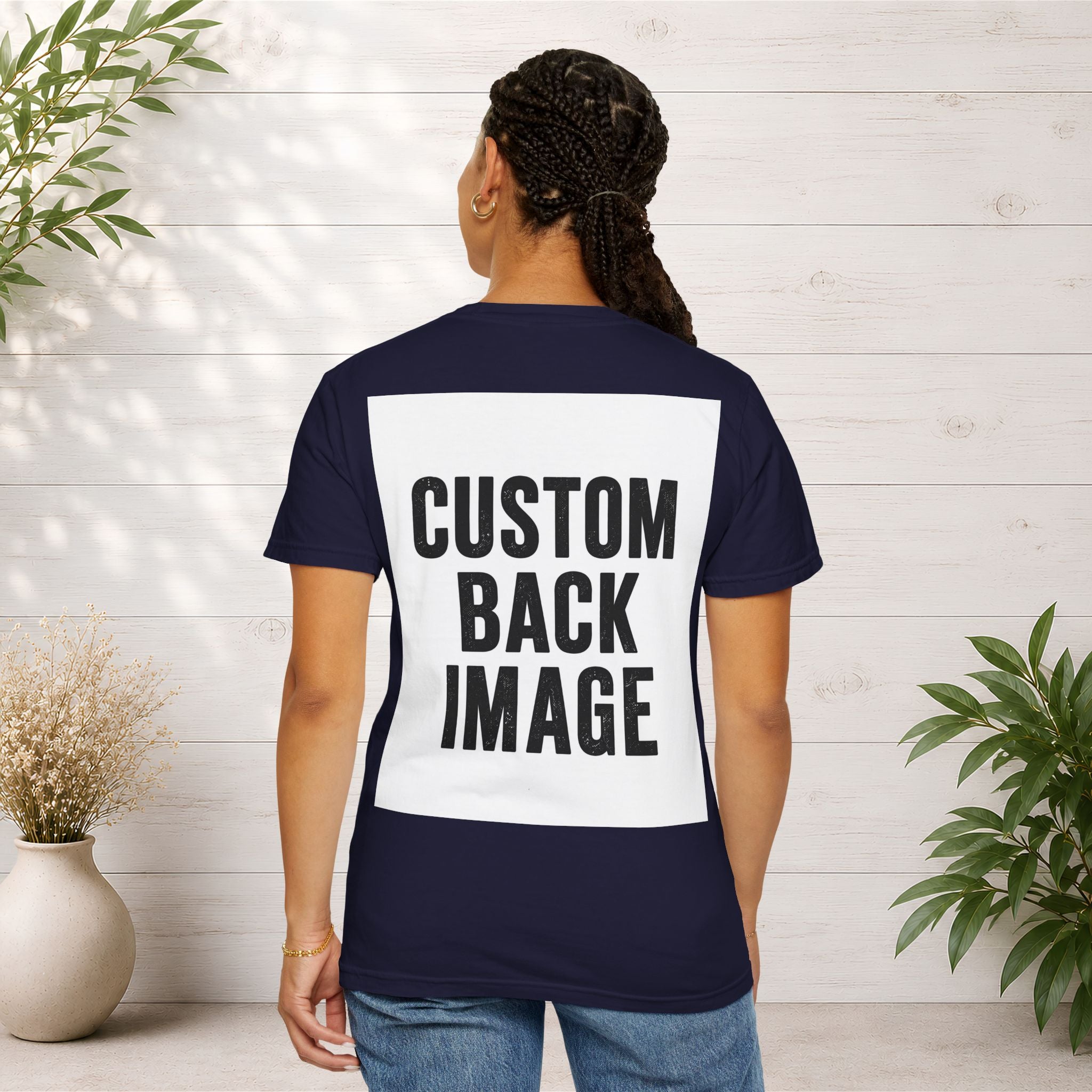Custom Image Front And Back T-Shirt - Add Your Own Images