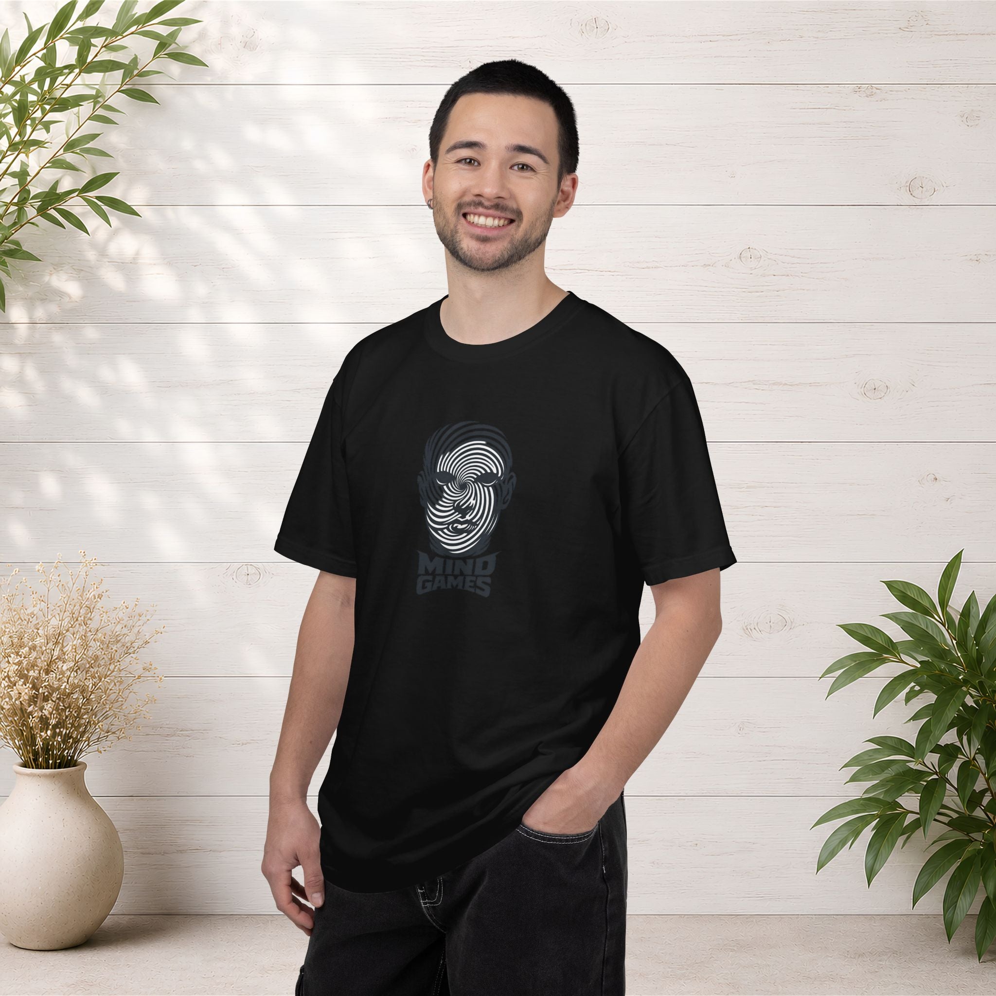 Mind Games T‑Shirt — Optical Illusion Head Graphic Tee