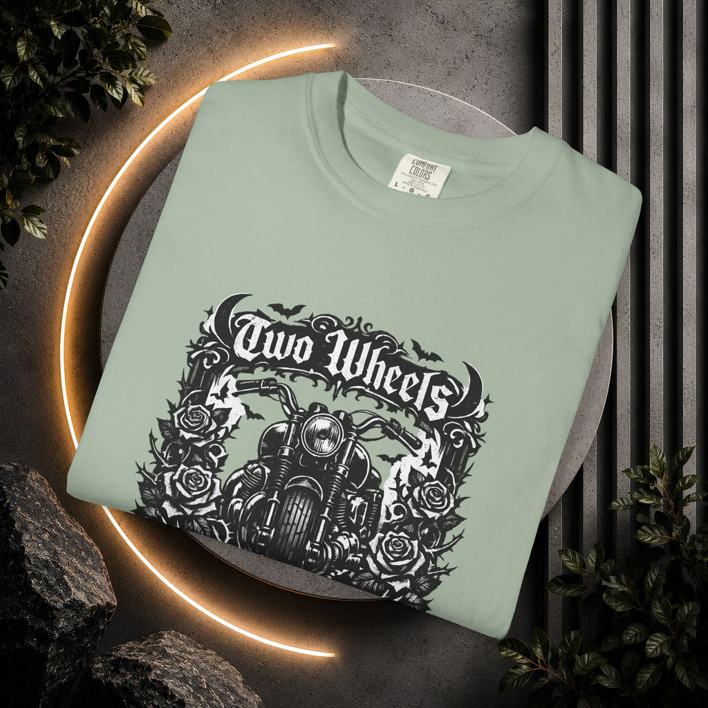 Dark Soul Motorcycle T-Shirt — "Two Wheels Dark Soul" Biker Graphic Tee