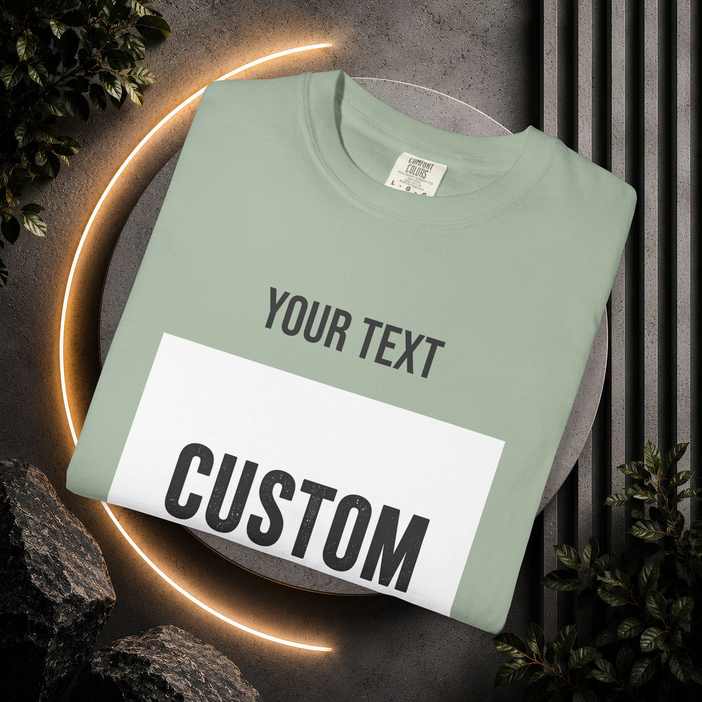 Custom Front Portrait Print T-Shirt — Personalized Text & Image Tee