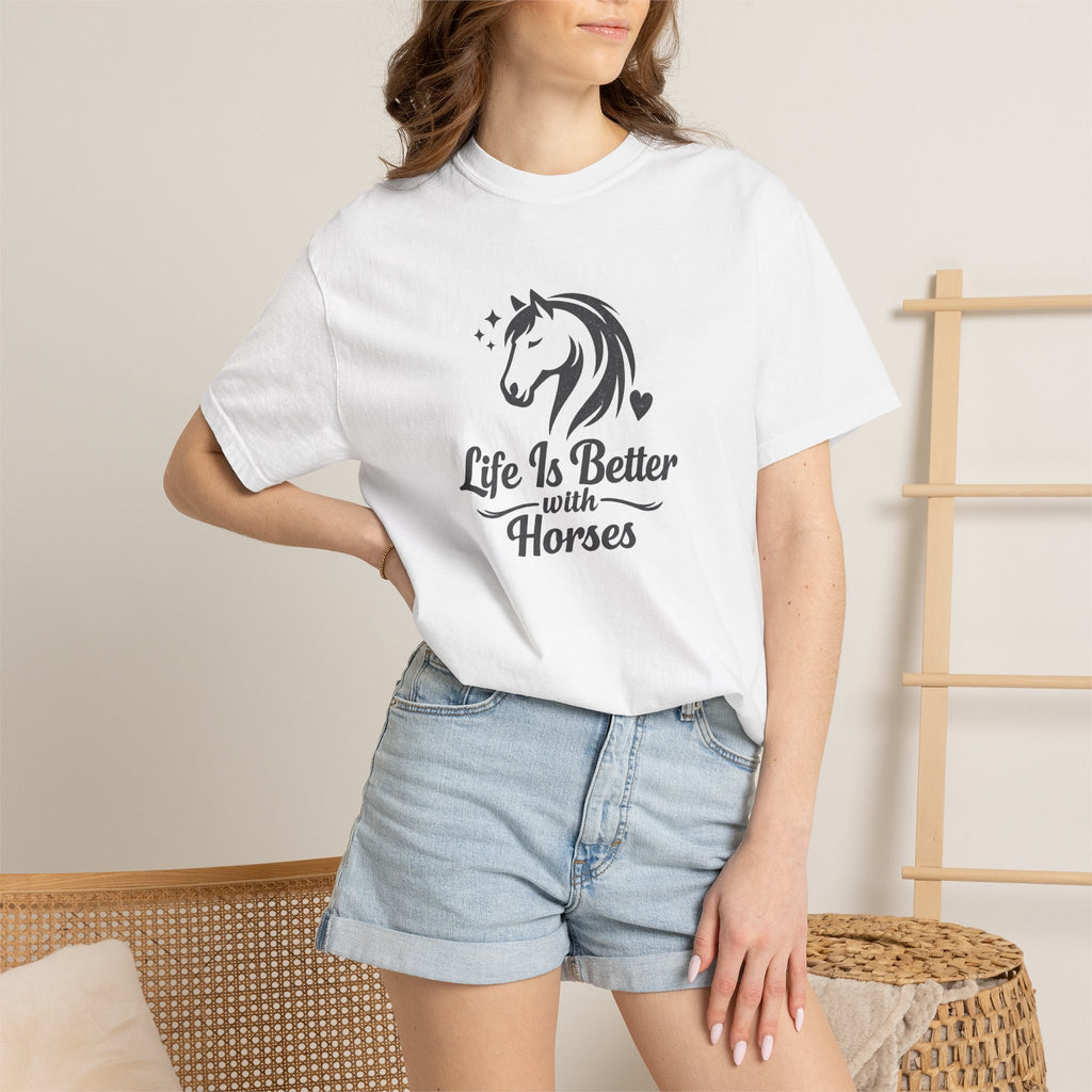 Life Is Better With Horses T-Shirt — Horse Lover Tee