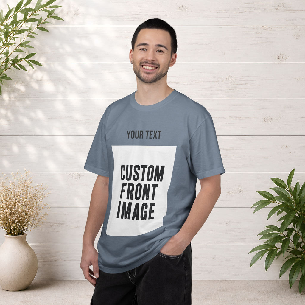 Custom Front Portrait Print T-Shirt — Personalized Text & Image Tee