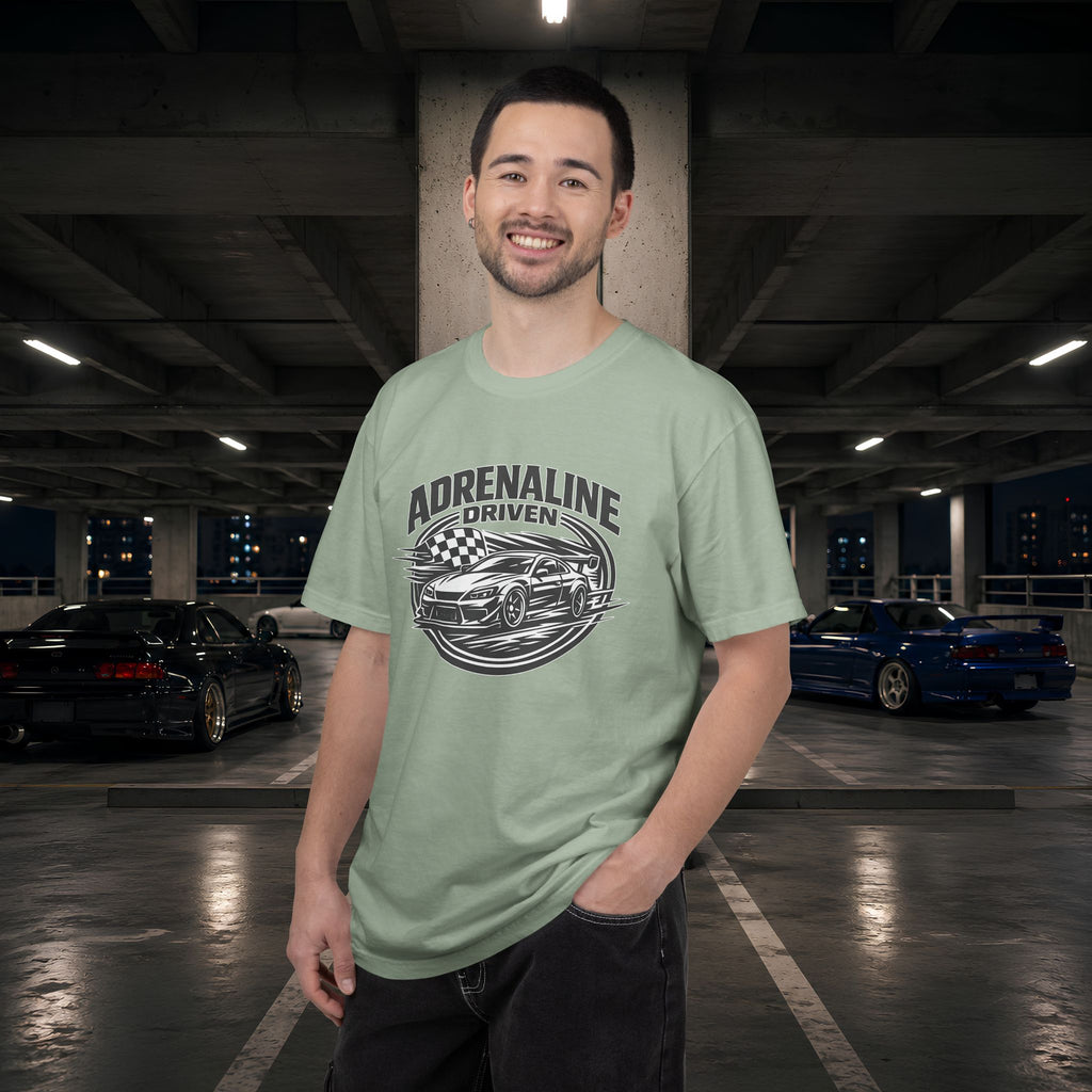 Adrenaline Driven Racing Tee — Street Race Car Graphic T-Shirt