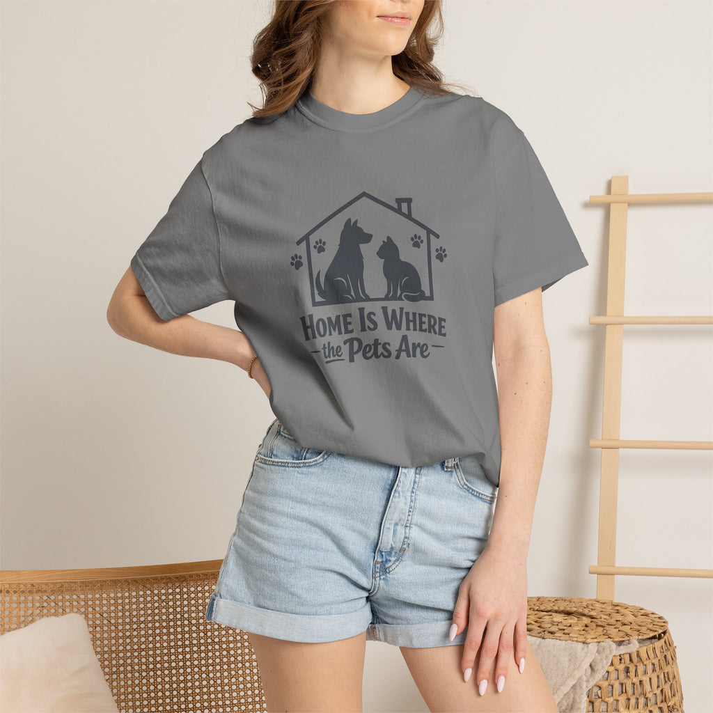 Pet Lover T-Shirt — "Home Is Where the Pets Are" Graphic Tee