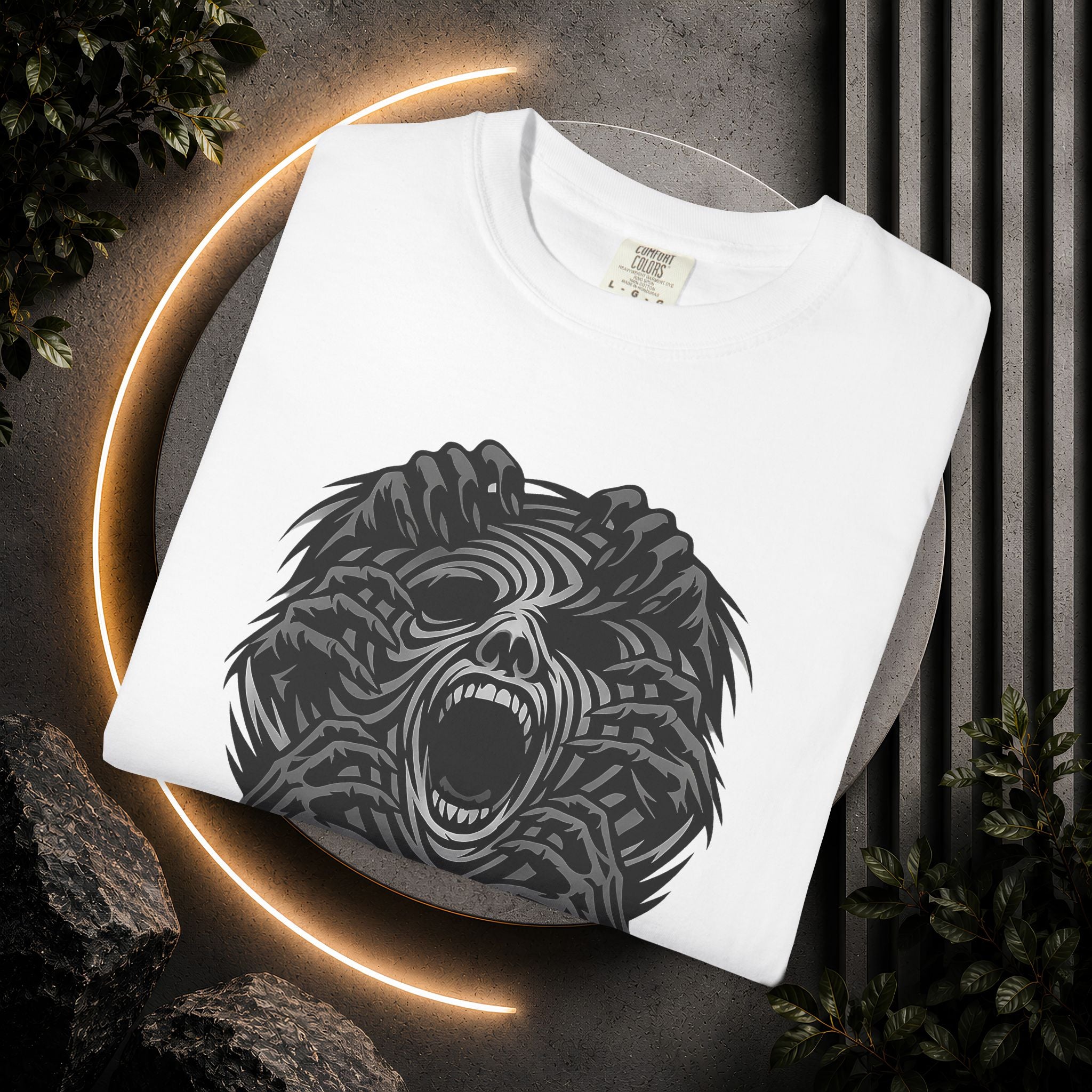 Shadow Hands Face Illusion T-Shirt