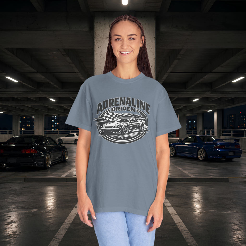 Adrenaline Driven Racing Tee — Street Race Car Graphic T-Shirt
