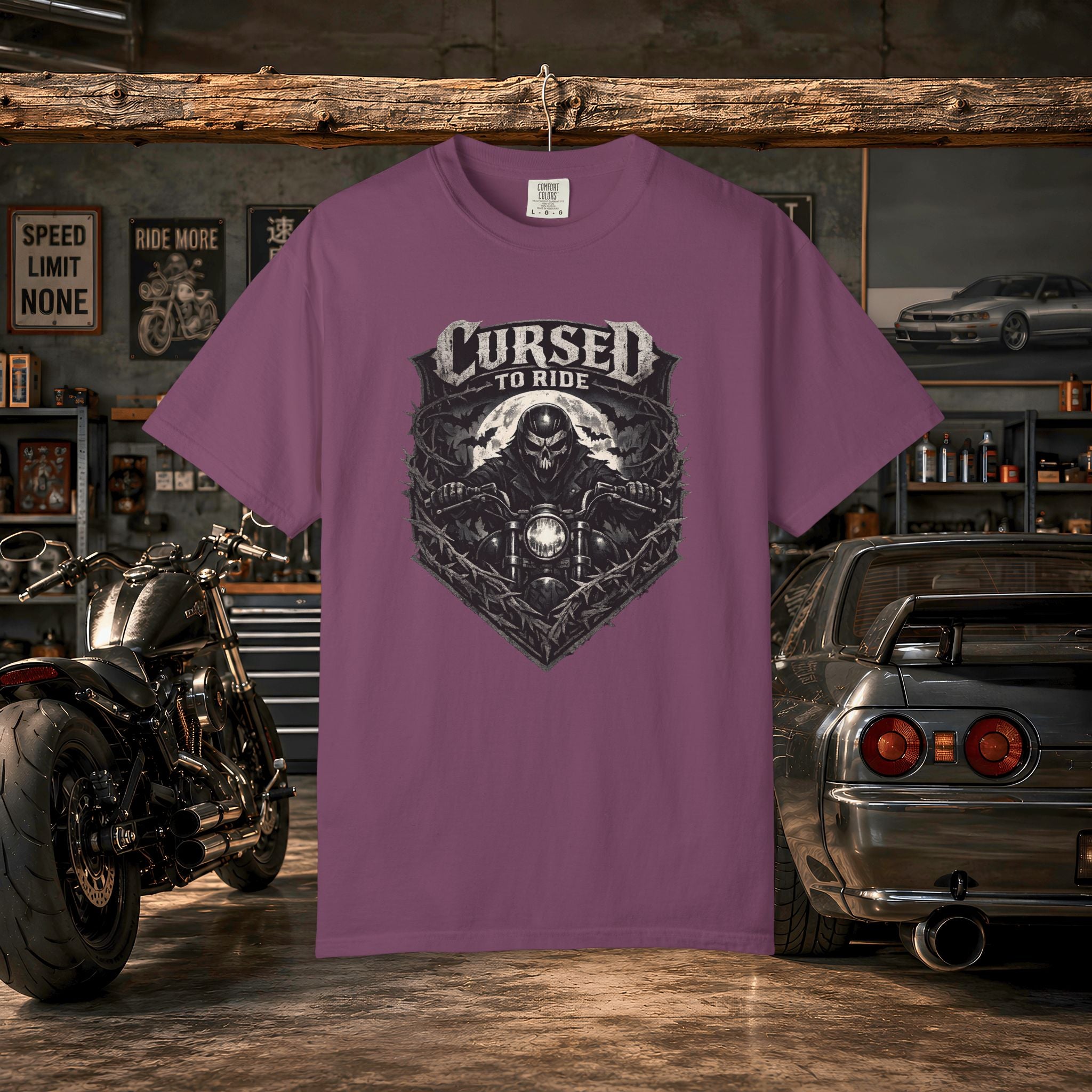 Cursed to Ride Motorcycle Graphic T-Shirt
