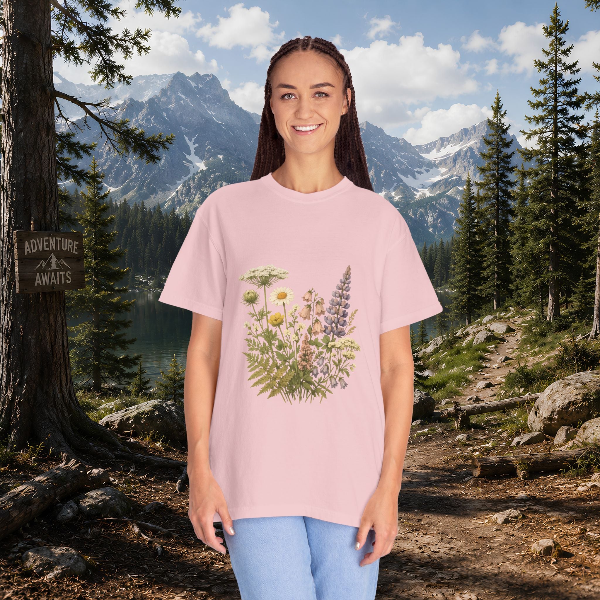 Wildflower Bouquet T-shirt | Botanical Meadow Floral Print