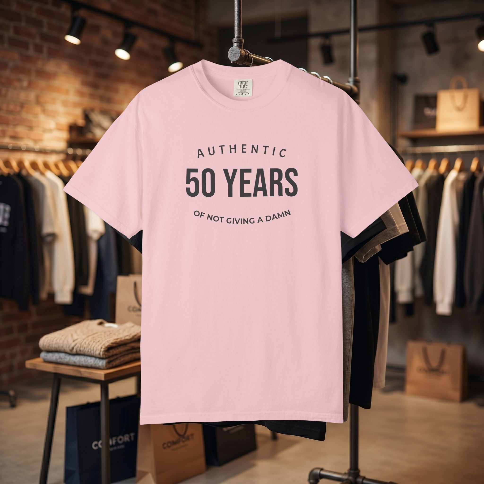 "Authentic" Custom Text "of Not Giving a Damn" T-Shirt