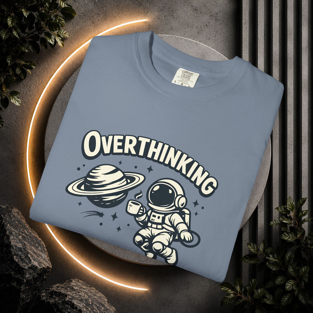 Overthinking In Orbit T-Shirt — Cute Astronaut Graphic Tee