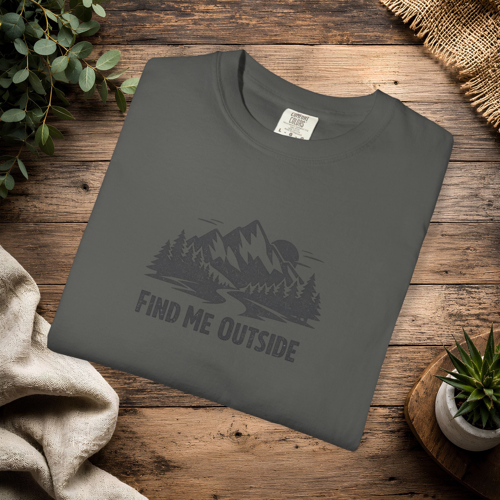 Find Me Outside Mountain T-Shirt — Outdoor Adventure Graphic Tee