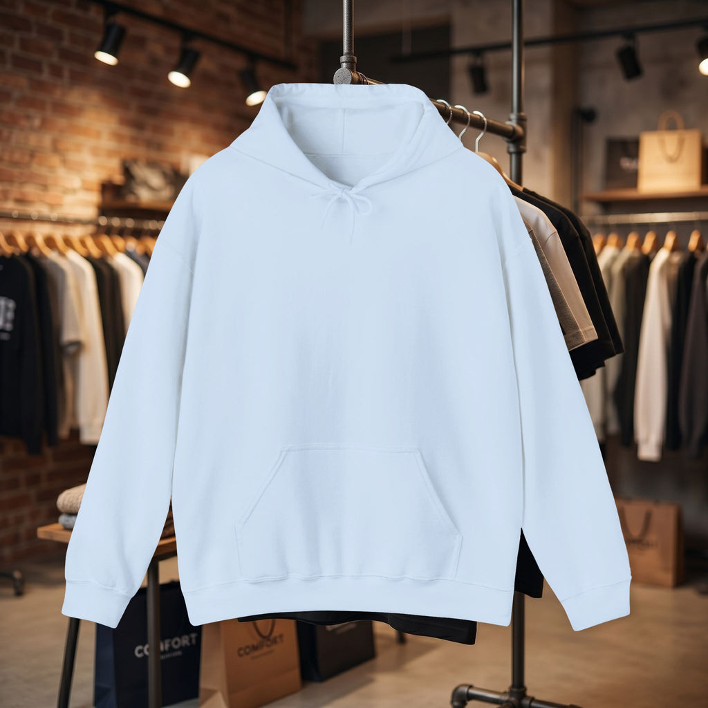 Custom Back Image Hoodie — Personalized White Pullover Hooded Sweatshirt