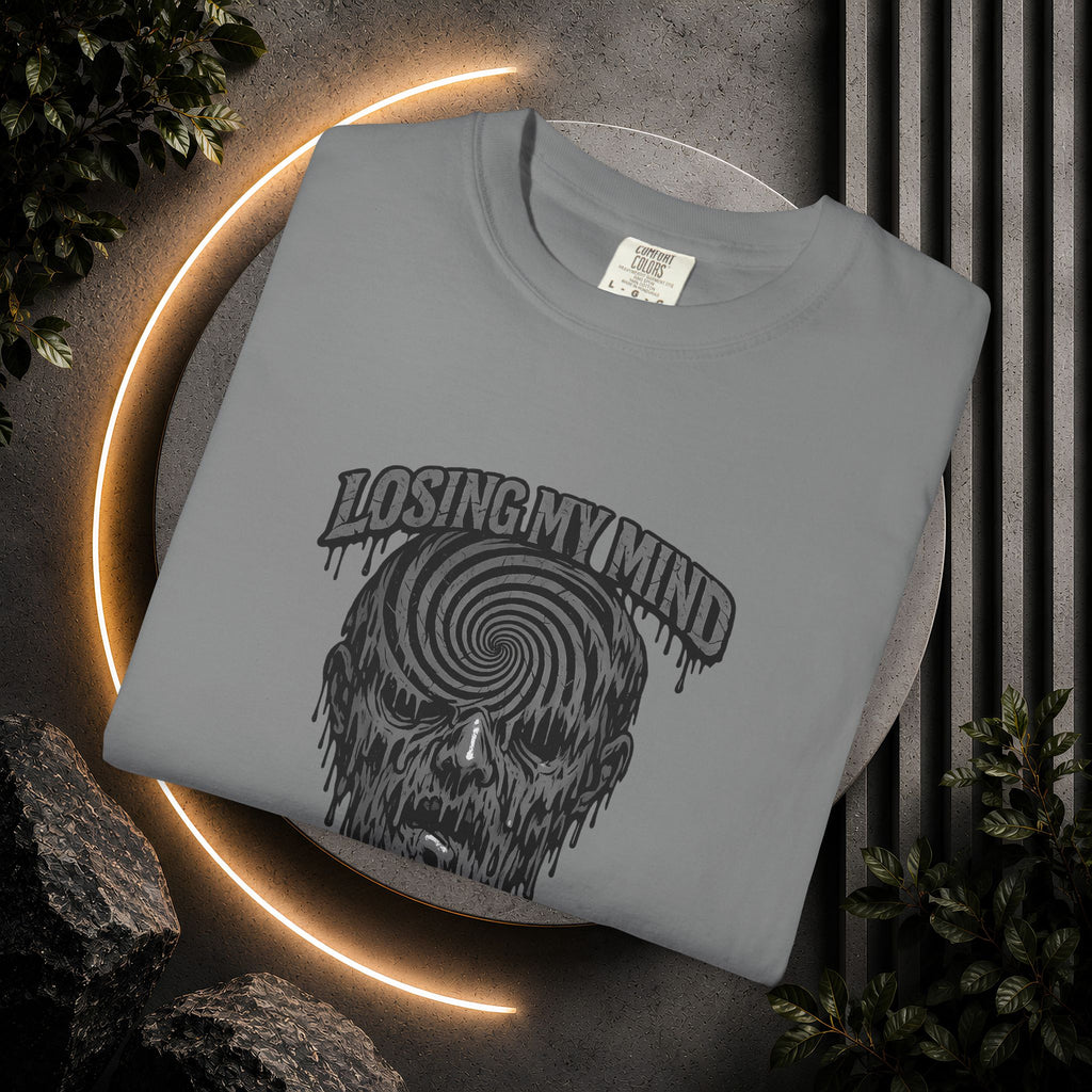 Losing My Mind Skull Tee — Psychedelic Spiral Graphic T-Shirt